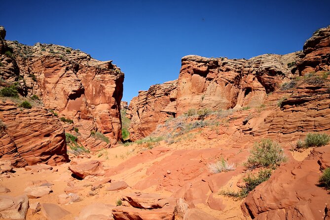Antelope Canyon X Hiking Tour (with Option Upgrade to Photo Tour) - Inside Canyon X: the 100-meter entry and the two-slot canyon route