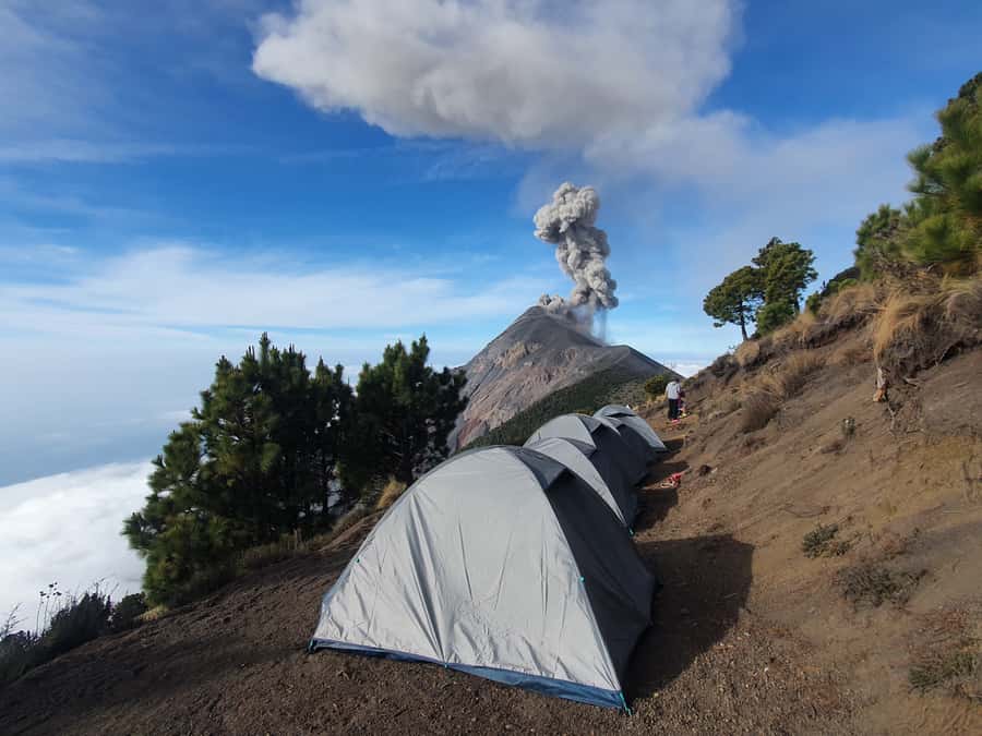 Antigua, Guatemala: Volcano Acatenango Overnight Hiking - Food on trail and at camp: fuel that matches the effort
