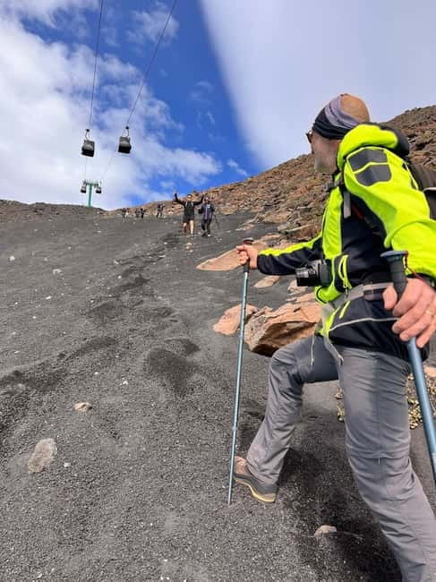 Catania: Mount Etna Adventurous Hiking Tour with Equipment - Lunch with a view: Valle del Bove caldera time