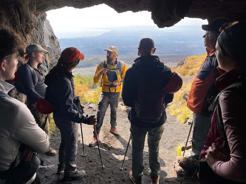 Catania: Mount Etna Adventurous Hiking Tour with Equipment - Grotta Pitagora: stepping into a natural lava tube