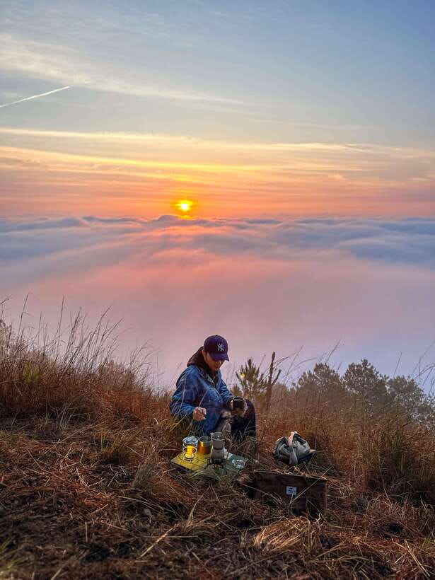 Dalat: Cloud Chasing packaged hike - Sunrise Pickup Included - Coffee, toast, and artichoke tea: the snack break that matters