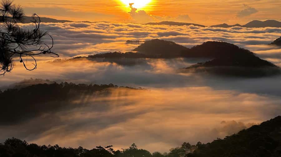 Dalat: Hiking the Mountain to observe the cloud and sunrise - The sea of clouds moment near Tuyen Lam Lake