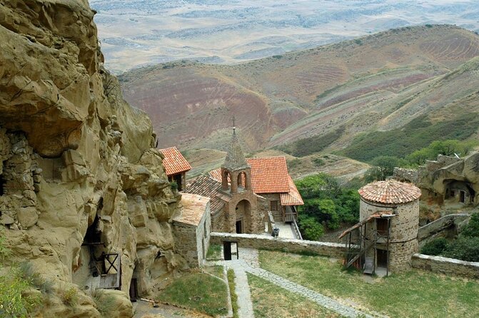 David Gareji and Real Rainbow Mountains Off-Road adventure + hike - David Gareji Monastery complex: cave churches carved into the desert