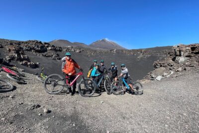 Etna Summit Craters E-bike - Reaching the summit craters viewpoint over Valle del Bove