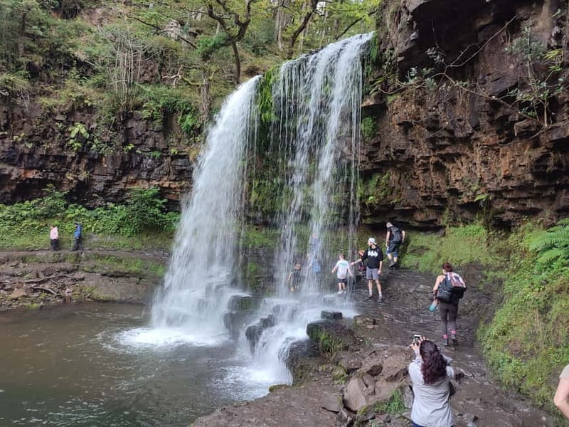 From Cardiff: Guided Hike to 8 Waterfalls in Brecon Beacons - From Cardiff pickup to waterfall start: the electric minivan approach