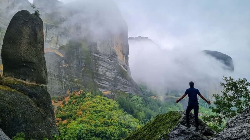 From Meteora: Hidden Hermit Caves Sunset Hiking Tour - Entering the hermit caves: the quiet side of Meteora