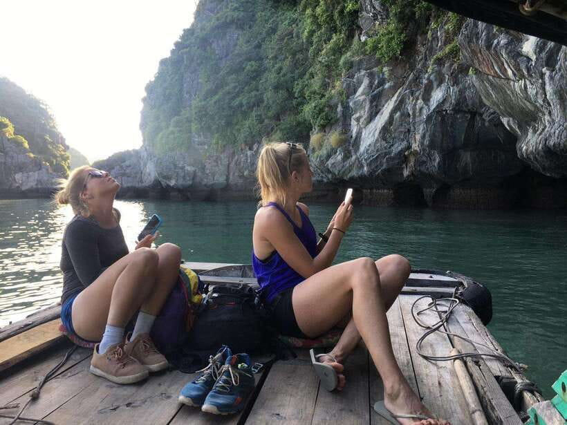 Full day hike - climbing in Jungle of Cat Ba National park - Frog Pond: the Va Nuoc trees stop