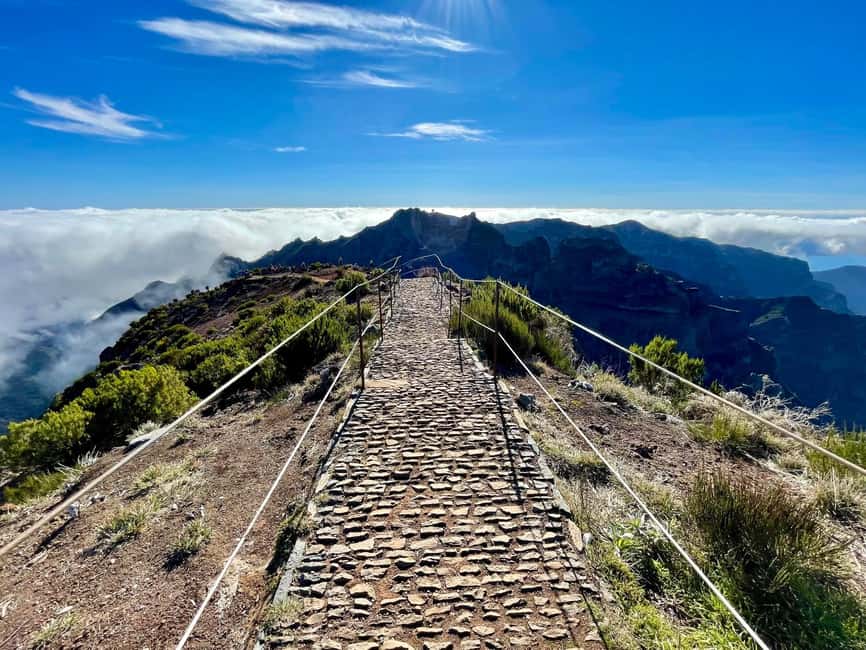 Funchal: Pico do Arieiro & Pico Ruivo Hiking Transfer - Pico do Arieiro start: 1818 m and that first exposure to the ridge