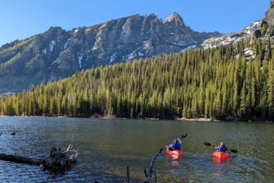 Guided Alpine Lake Float and Hike - Southern Bitterroot Mountains - Getting geared up before you climb