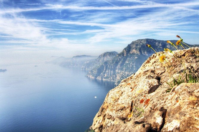 Hike The Path Of Gods from Sorrento - The hike section near Bomerano: vineyards, terraces, and then the cliffs