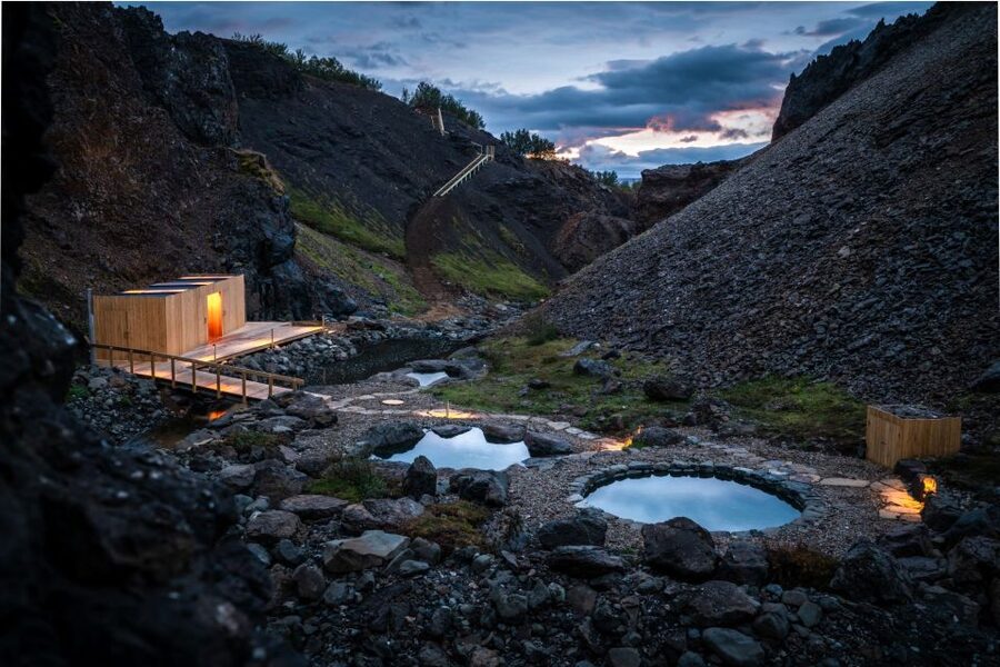 Husafell: Canyon Baths Soak with Short Highlands Hike - The Short Canyon Hike: Langifoss, Okjökull, and the Meltwater Crossing
