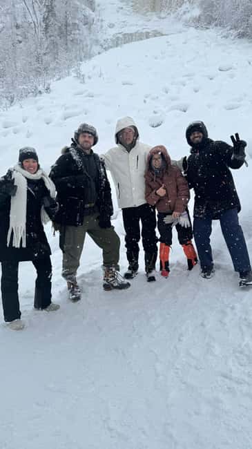 Korouoma Canyon Frozen Waterfalls Hike & Private Teepee BBQ - From Rovaniemi by Van: The Convenience Factor