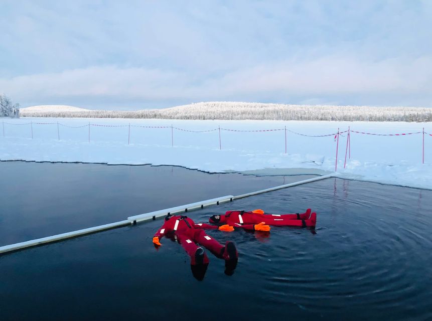 Lapland: Ice Fishing, Floating & BBQ Snow Adventure - Ice fishing lesson: tools, ice holes, and realistic catch odds