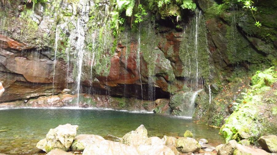 Madeira: Rabaçal, Risco and 25 Fontes Guided Hiking Tour - Levada do Risco: walking the water trail to the waterfall