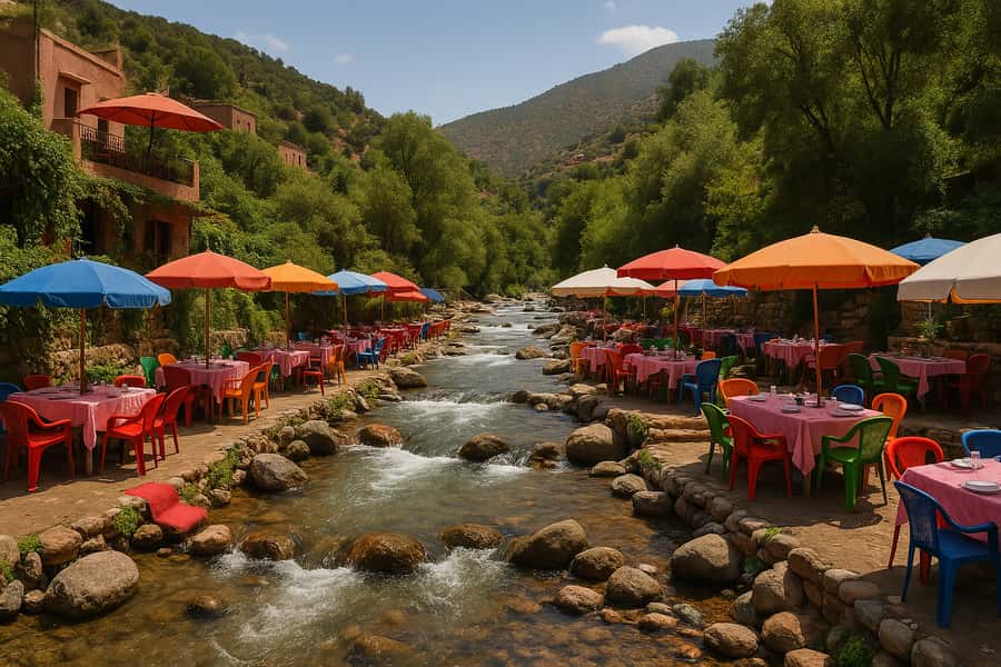 Marrakech: ourika valley lunch & guided hike to waterfalls - Sti Fatma / Setti Fatma: Markets, Tea Breaks, and the Start of the Hike