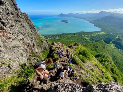 Mauritius: Le Morne Mountain UNESCO Eco Hike - The start of the climb: warm-up path and two big viewpoints