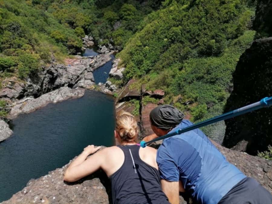 Mauritius: Tamarind Falls Guided Hike with Swim and Lunch - The Seventh Waterfall: The View, the Drop, and the Big Finish Feeling
