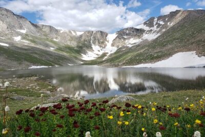 Mount Blue Sky 14,265ft Summit and Glacial Lakes - Echo Lake at 10,600 feet: the quick-view glacial stop