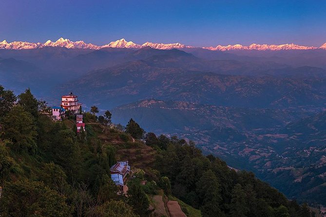 Mt Everest view from Nagarkot -hiking to Changu UNESCO site - Nagarkot views from 2175m: what you can actually see