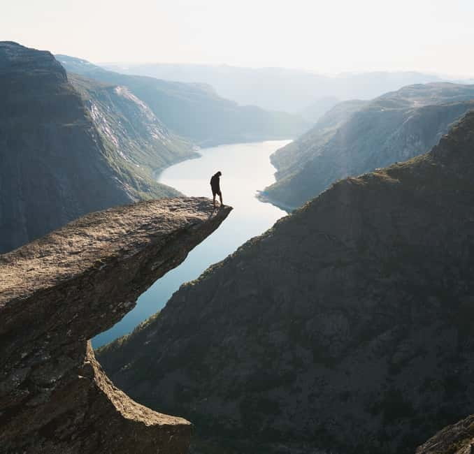 Odda: Overnight Hike to Trolltunga - Lunch at a mountain spot: real food, not a snack plate
