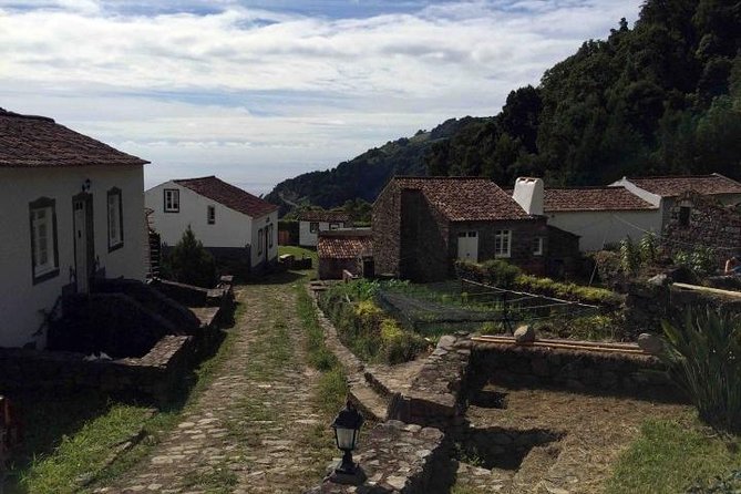 Sanguinho Hike from Ponta Delgada - Sanguinho village: pig pens, shelters, and a refuge from flooding