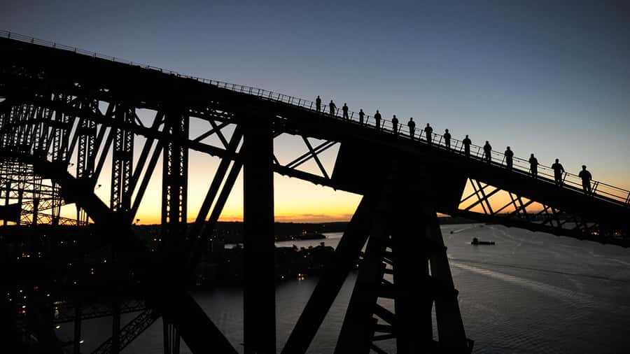 Sydney Harbour BridgeClimb: Summit Twilight - The climb route: upper arch to the summit views