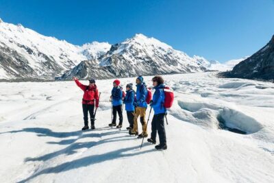 The Adventurer: Tasman Glacier Heli-hike - The two helicopter flights and the Mt Cook/Aoraki fly-by