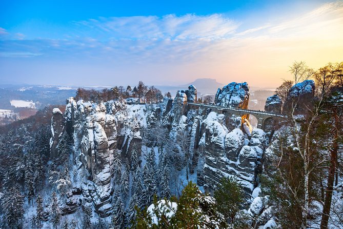 Winter Fairytale The BEST of Bohemian & Saxon Switzerland Hiking Tour - Entering the Bohemian Switzerland World from Prague: Pickup, Minivans, and a 7:30 Start
